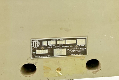 ITE ET-H8075 CIRCUIT BREAKER 1000A 600VAC 3POLE FRAME MNTYPE ET-H