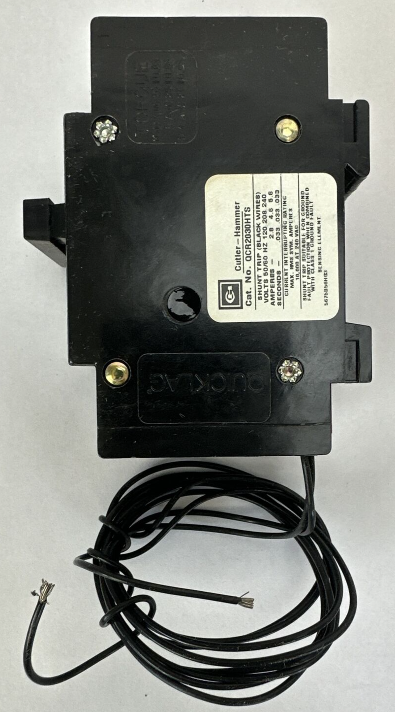 CUTLER HAMMER QCR2030HTS CIRCUIT BREAKER 2P 30A 240VAC 120-240VAC SHUNT TRIP