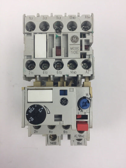 GE MC0C310AT CONTACTOR 20A 600VAC 50/60HZ W/ MT03G OVERLOAD RELAY 1.1-1.6A