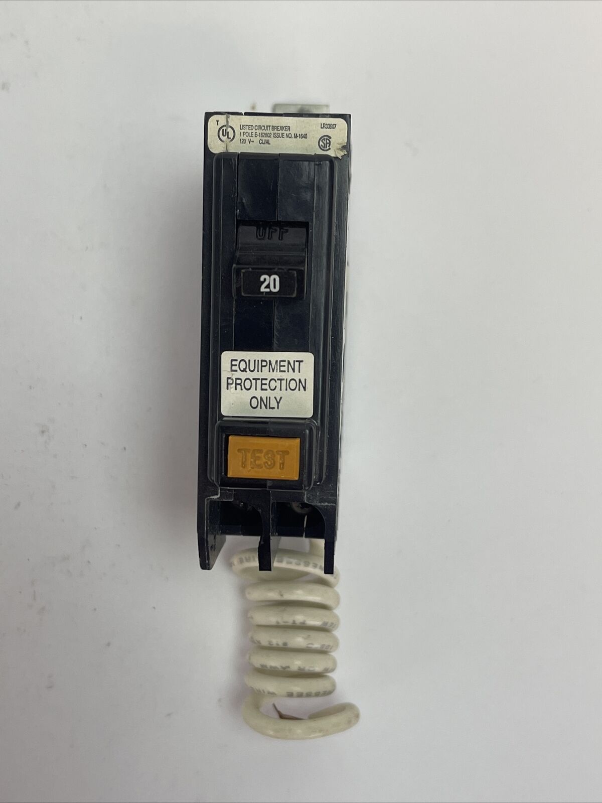 CUTLER HAMMER QBHGFEP1020 QUICKLAG GROUND FAULT CIRCUIT BREAKER 20A 1P 120VAC