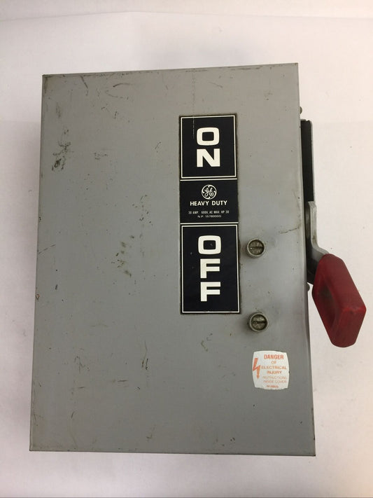 GE THN3361J MOD 7 NON FUSIBLE SAFETY SWITCH 600VAC 250VDC 30A 30HP 3P TYPE 1,12