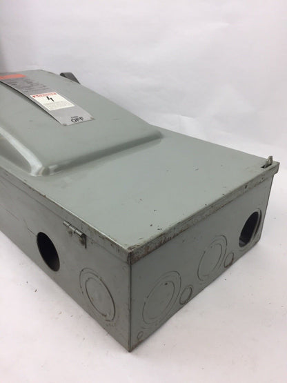 ITE SN424 HD VACU-BREAK SWITCH W/CLAMPMATIC CONTACTS 200 AMPS 240 VAC 3 PHASE