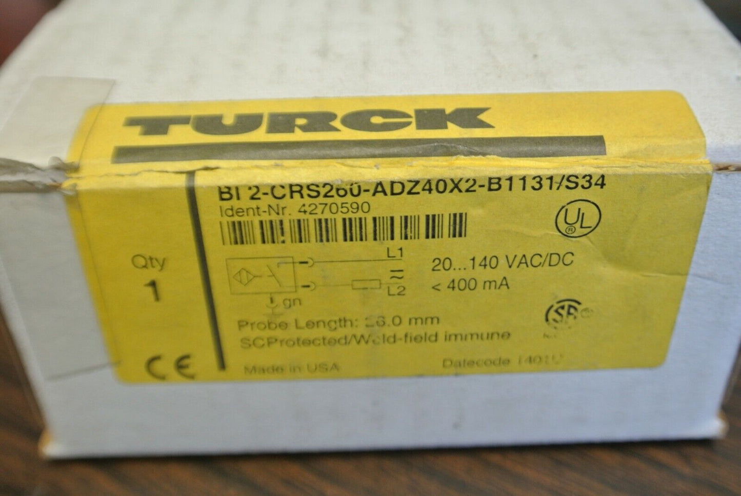 TURCK Bi2-CRS260-ADZ40X2-B1131/S34 CYLINDER POSITION SENSOR / PROX SWITCH / NEW