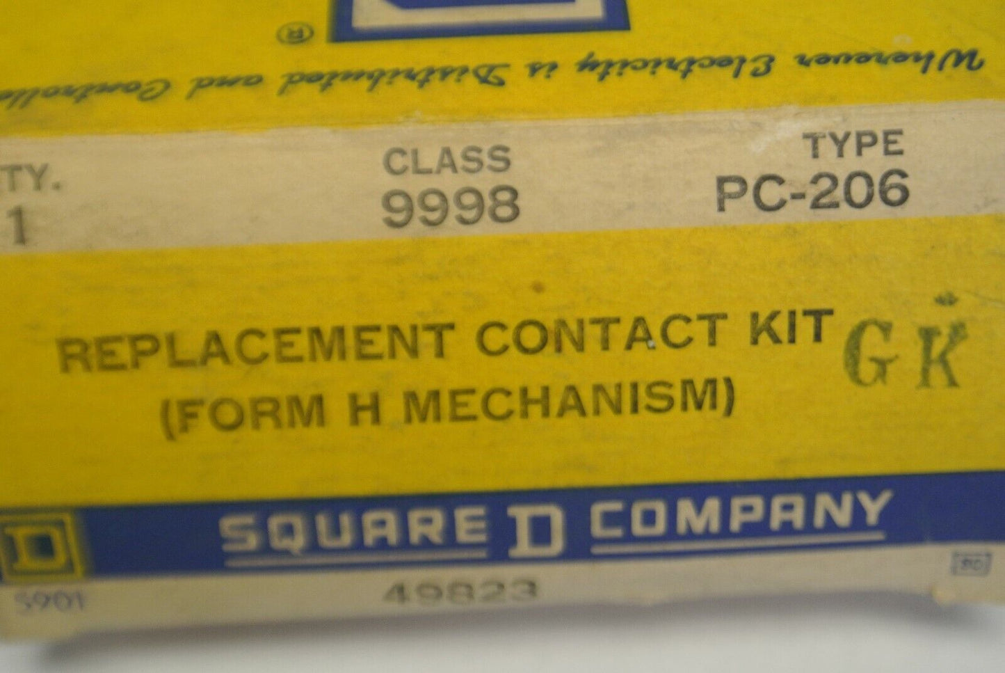 SQUARE D / 9998 PC-206 / PRESSURE SWITCH CONTACT KIT / NEW SURPLUS