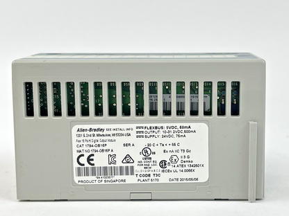 ALLEN BRADLEY - 1794-0B16P - 24V DC SOURCE OUTPUT - SERIES A - FLEX I/O - 24V DC
