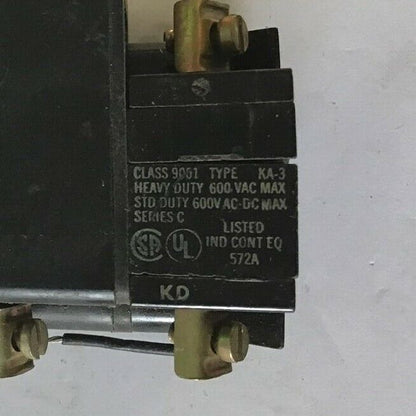 SQUARE D 9001 TP-23 PUST TO TEST PILOT LIGHT 220-240V SER.B TRANSFORMER TYPE