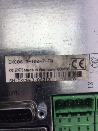 INDRAMAT DKC06.3-100-7-FW ECO DRIVE REXROTH DKCXX.3-100-7 AC SERVO DRIVE