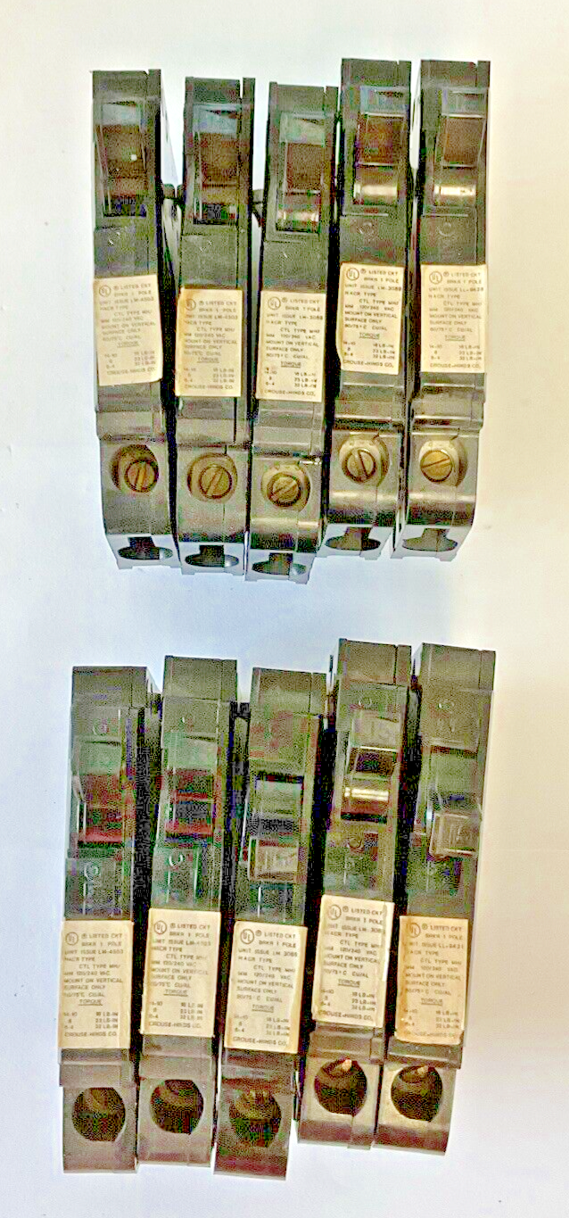 CUTLER HAMMER MH115R CIRCUIT BREAKER 15A 1POLE 120/240VAC*****LOTOF10*****