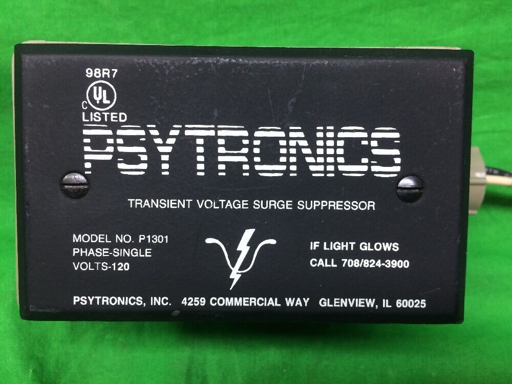 PSYTRONICS P1301 TRANSIENT VOLTAGE SURGE SUPPRESSOR