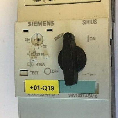 SIEMENS 3RV1031-4EA10 MOTOR CONTROLLER 690V 125A 50/60HZ