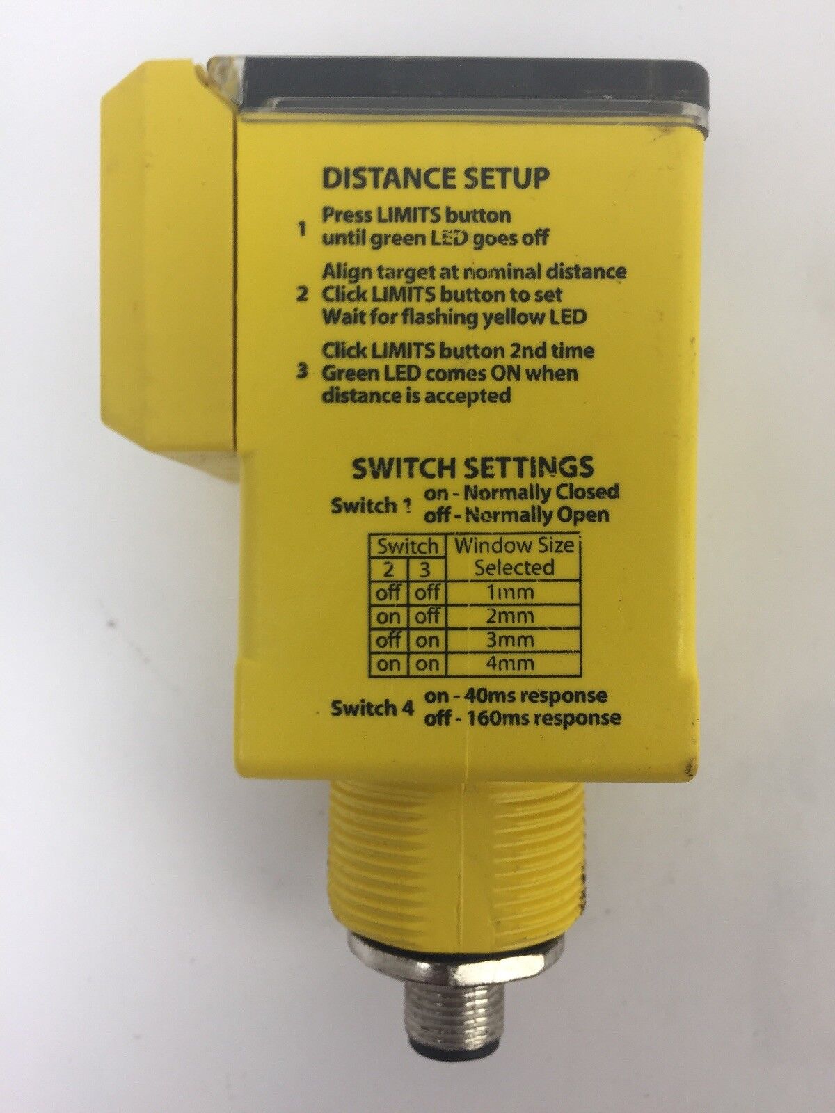 BANNER Q45UR3BA63CQ6 REMOTE ULTRASONIC SENSOR 12-24VDC 150mA