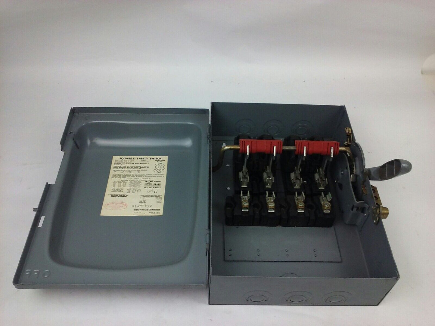 SQ.D H421-2, H4212, SER. A1, H.D. SAFETY SWITCH, 30A, 240V, FUSIBLE, MAX H.P. 10