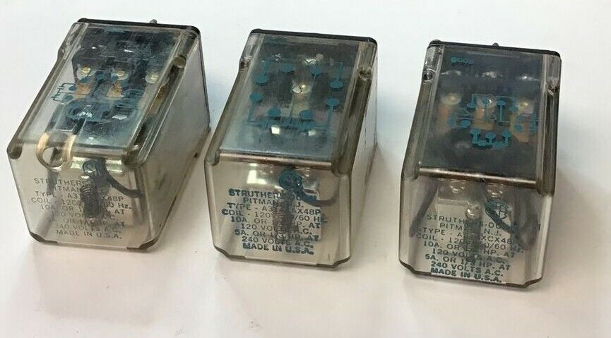 STRUTHERS-DUNN A314XAX48P RELAY 120V 50/60HZ 240VAC ***LOTOF3***