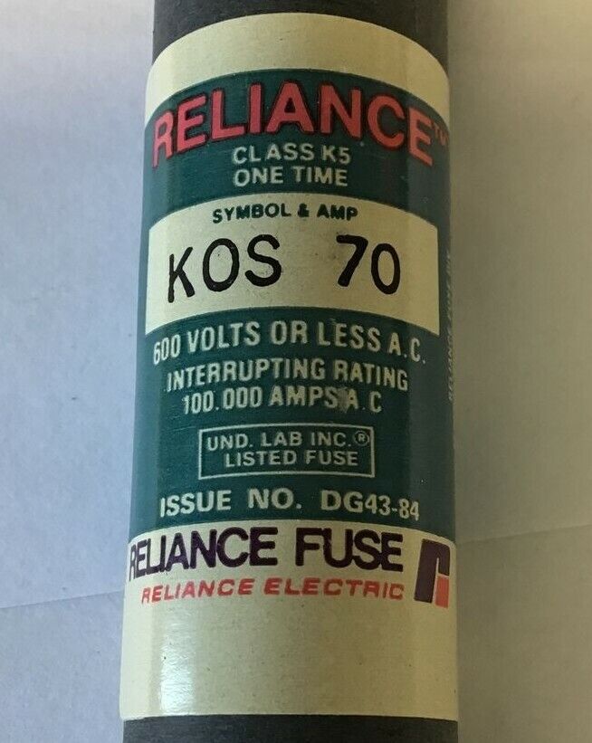 RELIANCE KOS70 FUSE 600V CLASS K5****LOTOF5****