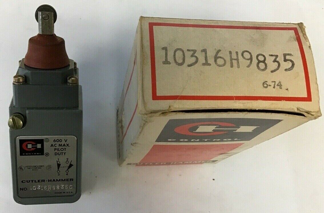 CUTLER HAMMER 10316H9835 LIMIT SWITCH 600VAC