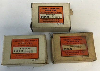 CUTLER HAMMER  9586H1350B THERMAL OVERLOAD HEATER COIL***LOTOF6***