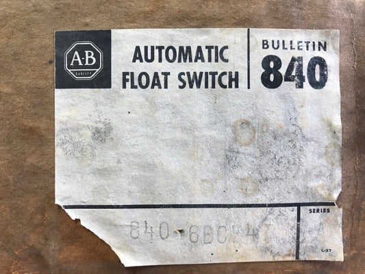 Allen Bradley 840-6BCE47 Automatic Float Switch NEW
