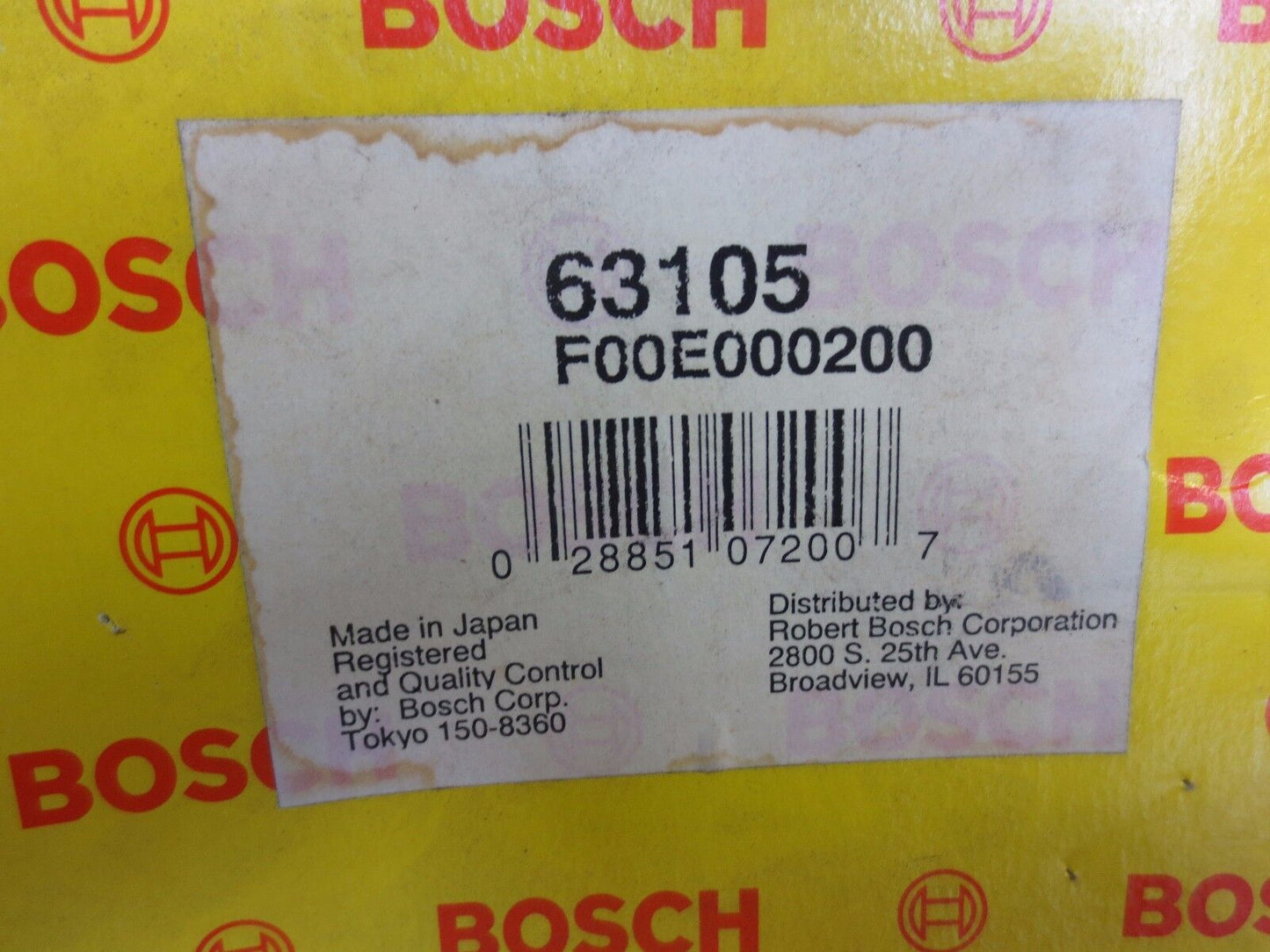 BOSCH 63105 / F00E000200 MASS AIR FLOW SENSOR - for VARIOUS NISSAN - NEW SURPLUS