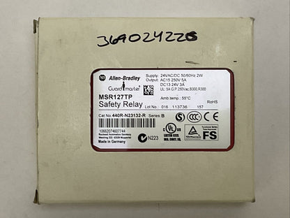 ALLEN BRADLEY 440R-N23132-R SERIES B GUARD MASTER SAFETY RELAY MSR127TP
