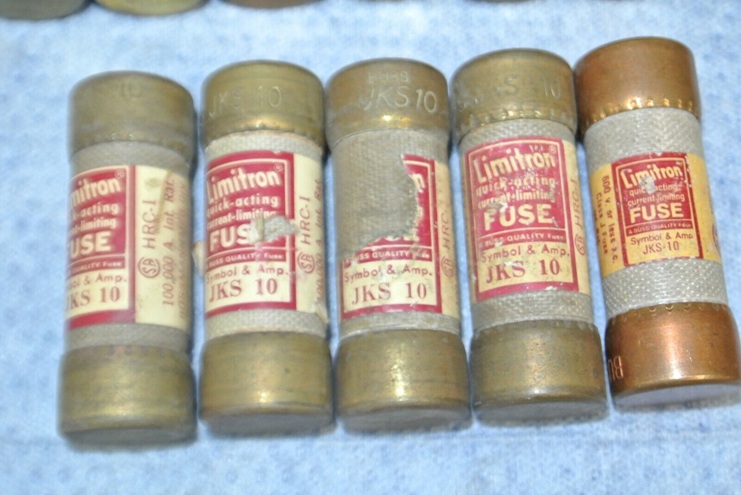 LOT of 23 / BUSSMANN JKS3, JKS4, JKS10, JKS12, JKS15, JKS20 QUICK-ACTING FUSES