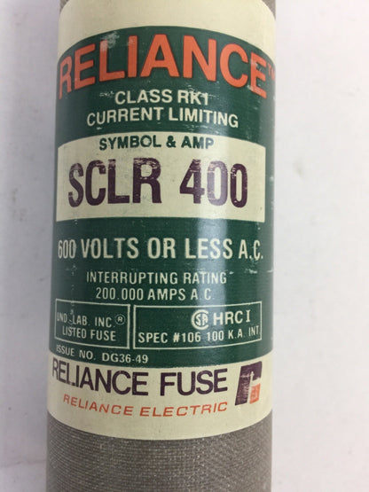 RELIANCE SCLR 400 CLASS RK1 CURRENT LIMITING FUSE 400AMP 600VAC