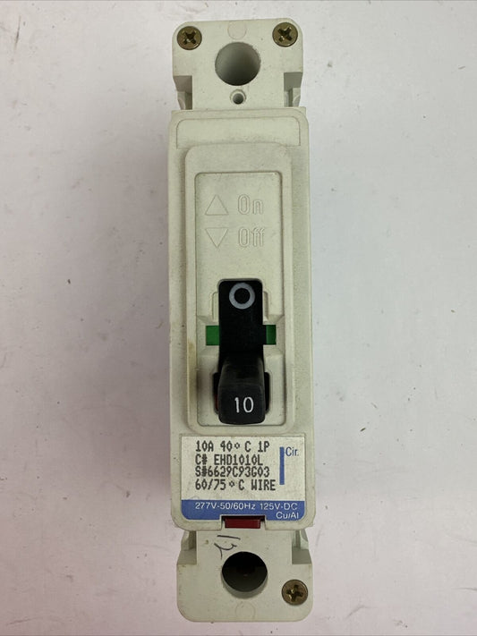 WESTINGHOUSE EHD1010L SER C INDUSTRIAL CIRCUIT BREAKER 10A 1P 277VAC 125VDC