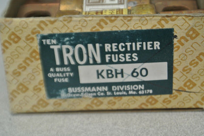 BUSSMANN / TRON KBH60 RECTIFIER FUSE / 500V / 60A / NEW SURPLUS