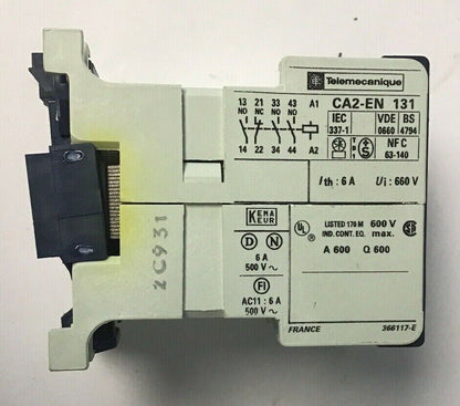 TELEMECANIQUE CA2-EN131M CONTROL RELAY 220V 50HZ