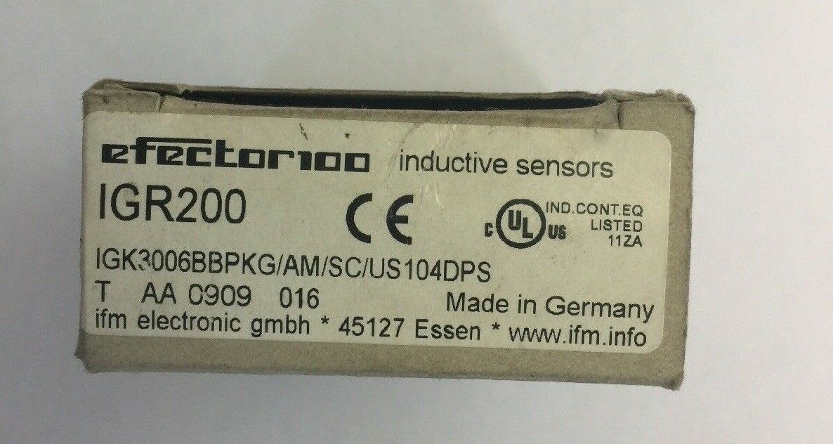 EFECTOR 100 IGR200 INDUCTIVE SENSORS IGK3006BBPKG/AM/SC/US104DPS