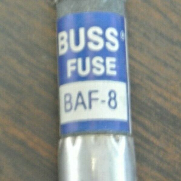 LOT of 6 / BUSS / BUSSMANN BAF-8 FUSE / 8A / 250V / NEW SURPLUS / BAF 8