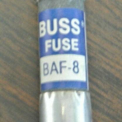 LOT of 6 / BUSS / BUSSMANN BAF-8 FUSE / 8A / 250V / NEW SURPLUS / BAF 8