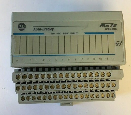 ALLEN BRADLEY 1794-IB16 SER.A REV.B01 SINK INPUT W/1794-TB3 SER.A REV.B01 BASE