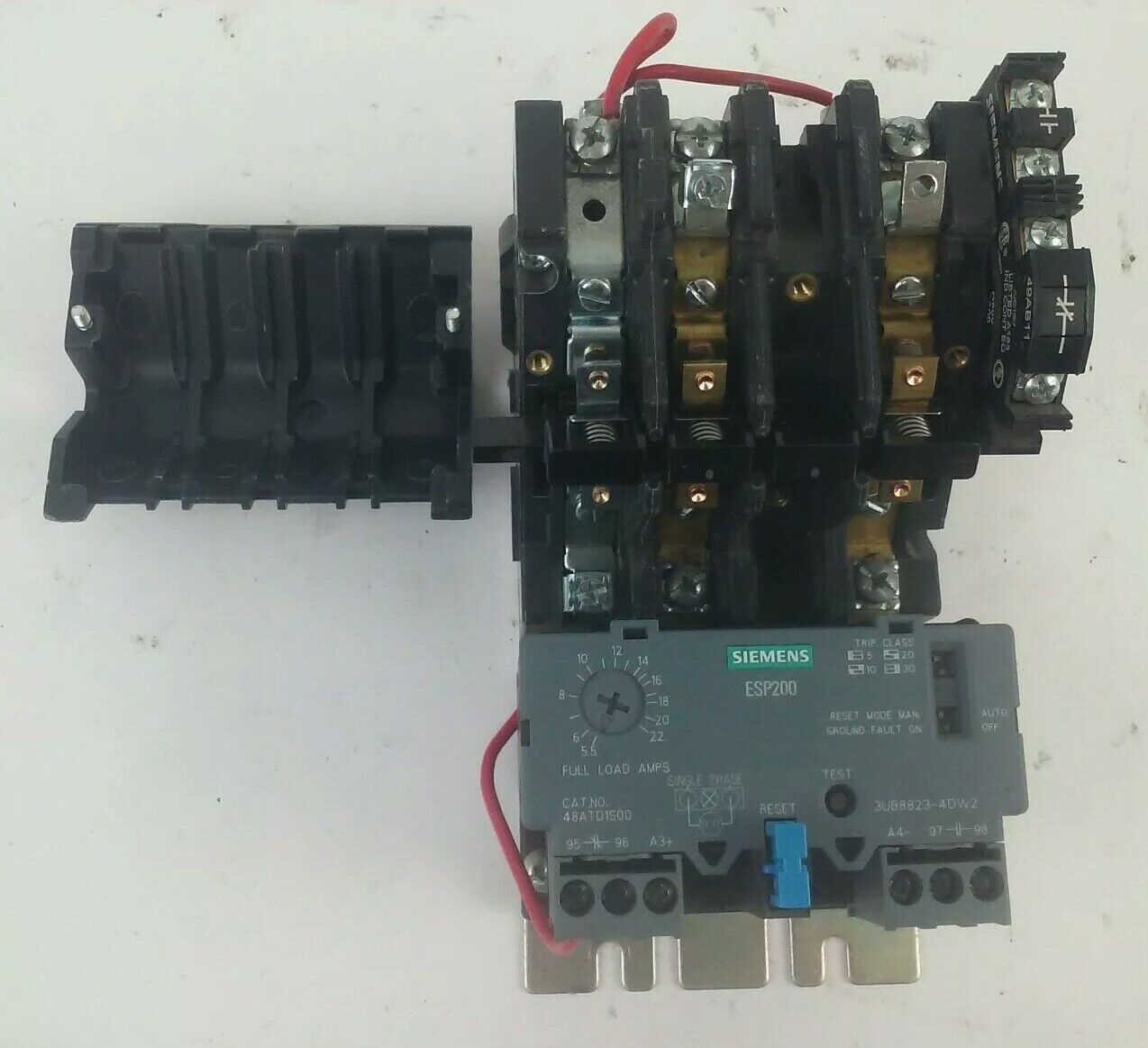 SIEMENS 14CU+12A STARTER SIZE 0 3PH 600V 18A 2HP 120V COIL 14CU12A W/ 48ATD1S00