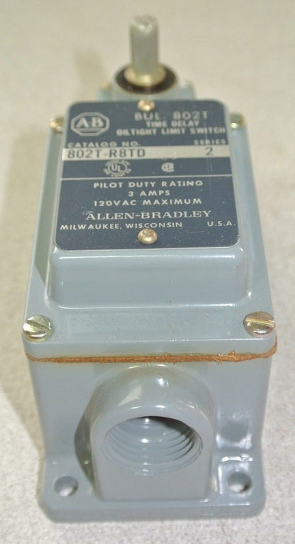 ALLEN-BRADLEY 802T-R8TD, Ser. 2 - TIME DELAY LIMIT SWITCH  NEW SURPLUS