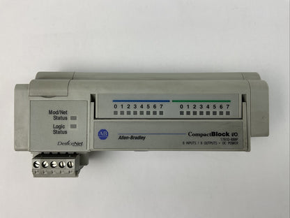 ALLEN BRADLEY 1791D-8B8P I/O MODULE SER D REV B01 FIRMWARE REV 3.002 11-25VDC