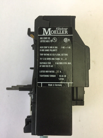 KLOCKNER MOELLER Z00-1 MOTOR OVERLOAD RELAY  0.6-1.0 A