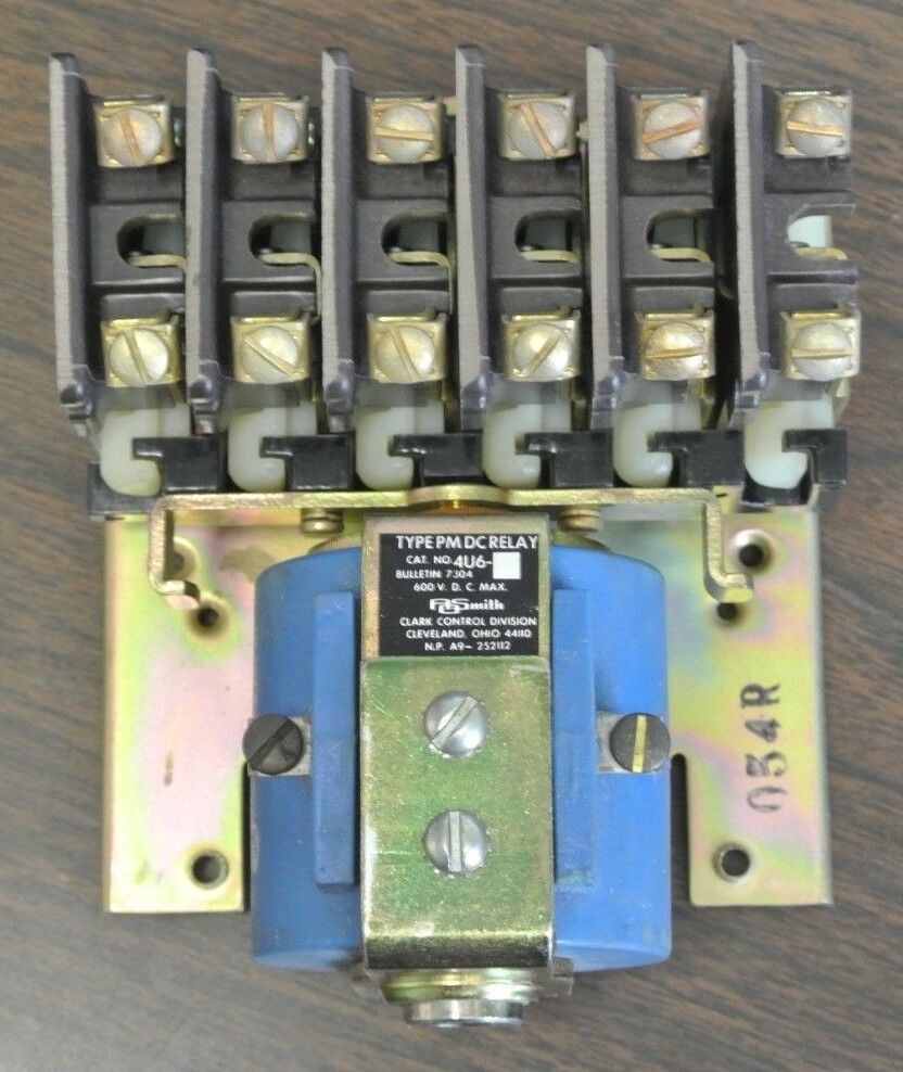 CLARK / SYLVANIA 7304 4U6 TYPE PM D.C. RELAY / 240V / 6 NO CONTACTS, NEW SURPLUS