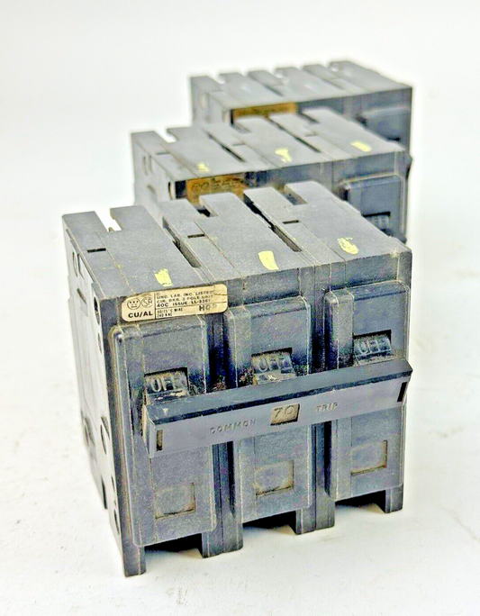 WESTINGHOUSE * LOT OF 3*  HQP3070H - CIRCUIT BREAKERS - 3 POLE/240VAC/70A