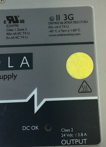 SOLA SCP 100S24X-DVN POWER SUPPLY 353VDC 240VAC