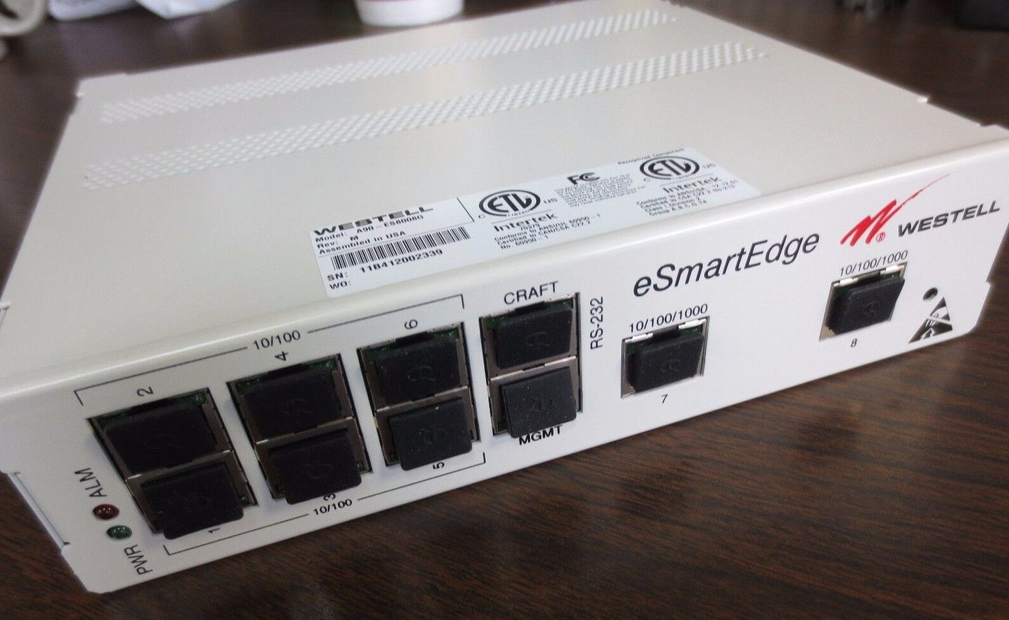 WESTELL A90-ES8008G eSmartES INDUSTRIAL MANAGED ETHERNET EdgeSwitch NEW SURPLUS