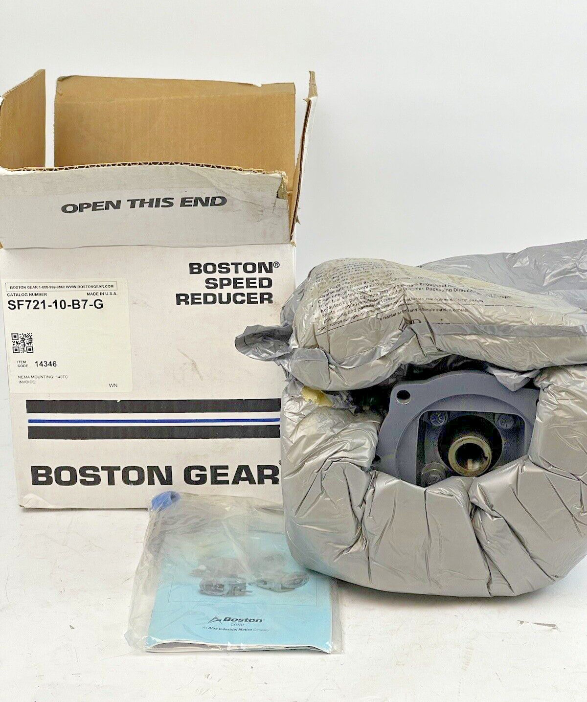 BOSTON GEAR - SF721-10-B7-G - WORM GEAR SPEED REDUCER- 700 SERIES - 14346 - 10:1