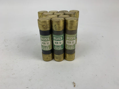 Bussmann One-Time NON 50 50A 250V Fuse "Lot of 12"