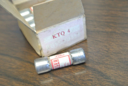 LOT of 9 / BUSS KTQ4 FAST-ACTING MIDGET FUSE / 4A / 600V / NEW SURPLUS / KTQ-4