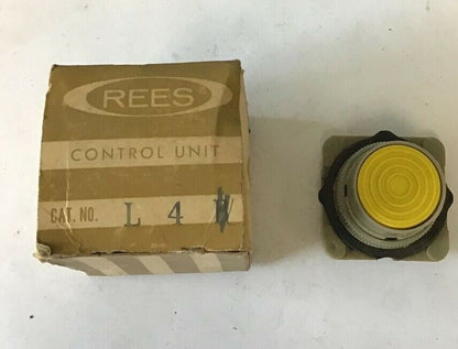 REES L4 YELLOW PUSH BUTTON PLASTIC HOUSING