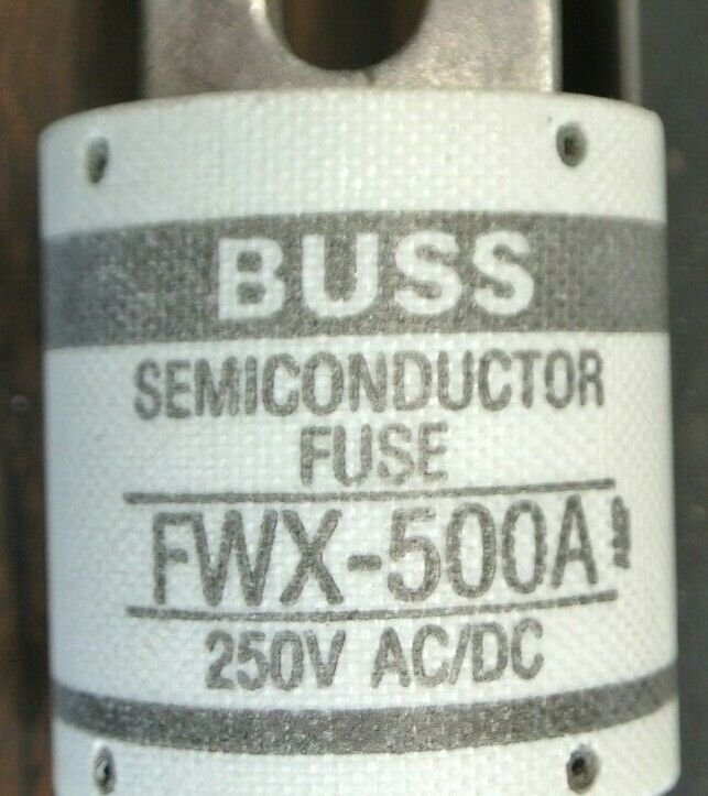 COOPER-BUSSMANN FWX-500A SEMICONDUCTOR FUSE / 250V / 500A / NEW SURPLUS / EACH