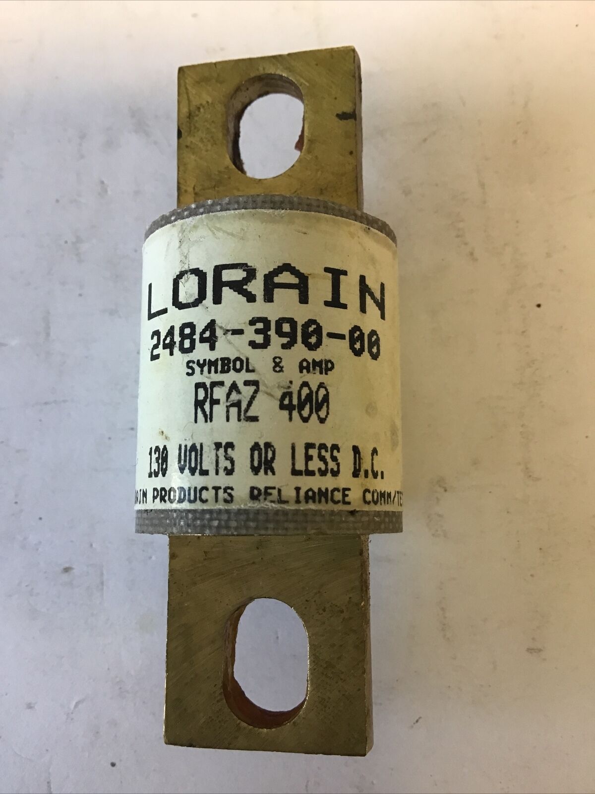 LORAIN/RELIANCE RFAZ400 130VDC FUSE 2484-390-00 ****LOTOF3****