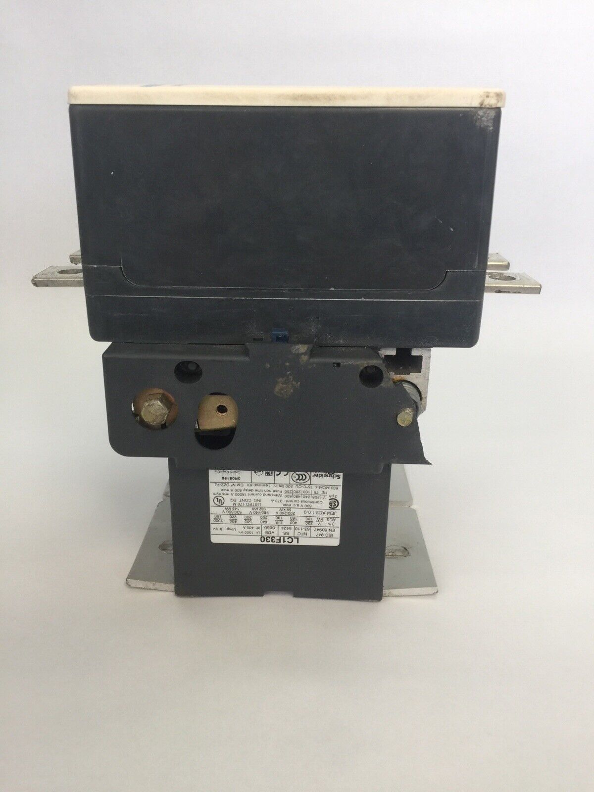 TELEMECANIQUE LC1F330 CONTACTOR 600VAC 370A 250HP LX1FH1102 110-115V 40-400HZ