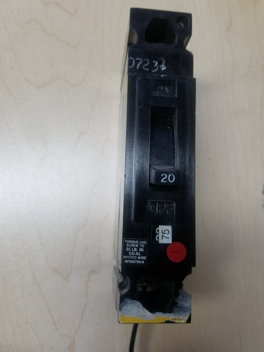 GE General Electric TEB111020 1 Pole 20A 120VAC Circuit Breaker