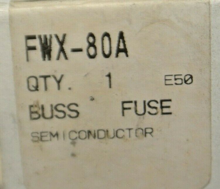 COOPER-BUSSMANN FWX-80A SEMICONDUCTOR  FUSE / 250V / 80A / NEW SURPLUS