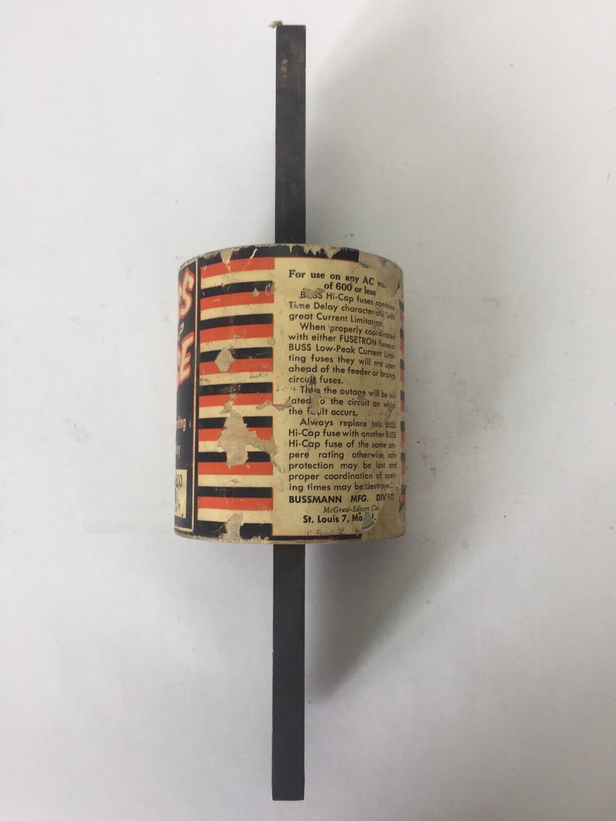 BUSS KRP-C 1600 HI-CAP FUSE CURRENT-LIMITING TIME DELAY 600 VAC 1600 AMP
